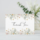 サマーワイルドフラワーフィー結婚ルド サンキューカード (スタンド正面)