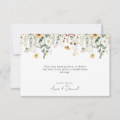 サマーワイルドフラワーフィー結婚ルド サンキューカード (裏面)