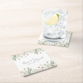 サマーワイルドフラワーフィー結婚ルド スクエアペーパーコースター (インサイチュ)