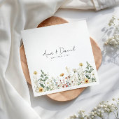 サマーワイルドフラワーフィー結婚ルド スタンダードカクテルナプキン