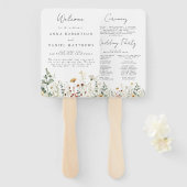 サマーワイルドフラワーフィー結婚ルド ハンドファン (正面&裏面)