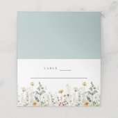 サマーワイルドフラワーフィー結婚ルド プレイスカード (外部開封)