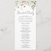 サマーワイルドフラワーフィー結婚ルド プログラム (裏面)