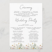 サマーワイルドフラワーフィー結婚ルド プログラム (裏面)