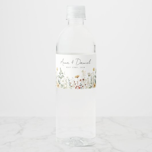 サマーワイルドフラワーフィー結婚ルド ペットボトルラベル (正面)