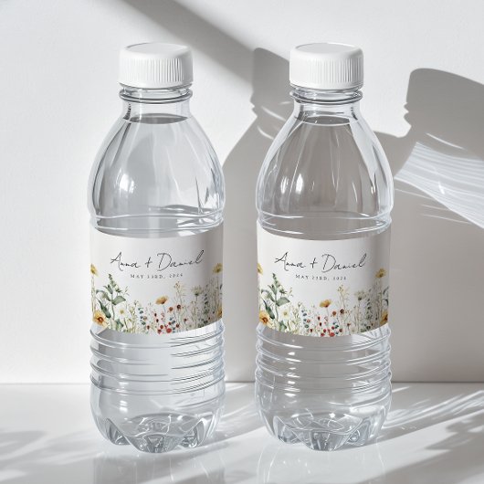 サマーワイルドフラワーフィー結婚ルド ペットボトルラベル