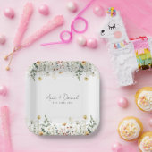 サマーワイルドフラワーフィー結婚ルド ペーパープレート (パーティー)