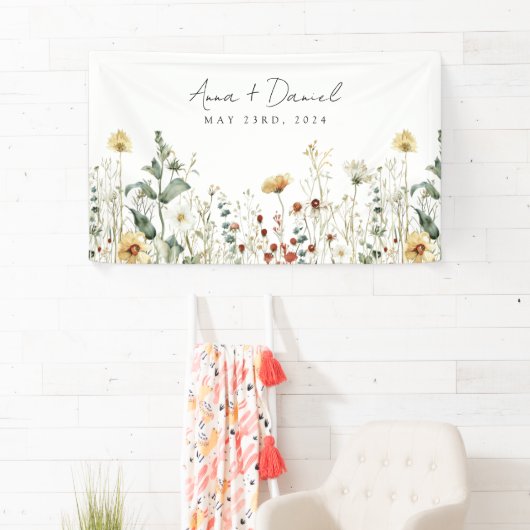 サマーワイルドフラワーフィー結婚ルド 横断幕 (インサイチュ)