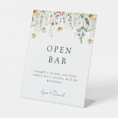 サマーワイルドフラワーフ結婚ィールドのオープンバー 台座サイン (正面)