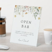 サマーワイルドフラワーフ結婚ィールドのオープンバー 台座サイン (インサイチュ)