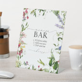 サマーワイルドフラワーブライダルシャワーミモザバー 台座サイン (インサイチュ)