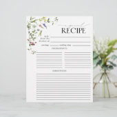 サマーワイルドフラワーブライダルシャワーレシピバインダーページ (スタンド正面)