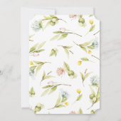 サマーワイルドフラワーブーケブライダルシャワー 招待状 (裏面)