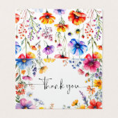 サマーワイルドフラワーベビーシャワーサンキューカード (外部フラット)