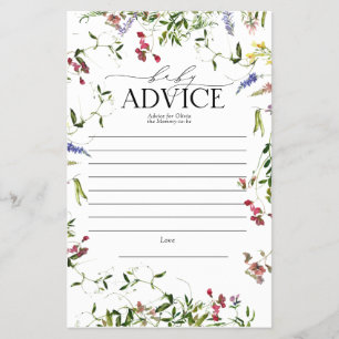 サマーワイルドフラワーベビーシャワーペアレントアドバイス チラシ