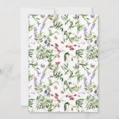 サマーワイルドフラワーベビーシャワー 招待状 (裏面)