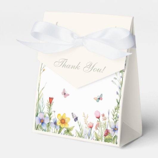 サマーワイルドフラワーボホフローラブライダルシャワー フェイバーボックス (正面サイド)