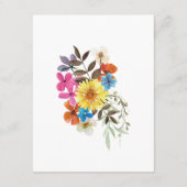 サマーワイルドフラワーボホ結婚のゲスト詳細 エンクロージャーカード (裏面)