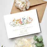 サマーワイルドフラワーボホ結婚ズ セーブザデート<br><div class="desc">夏の野生の花ボホ結婚ウェディングで自然の美しいを持って日付を保存。繊細な山花のイラストレーションとシンプルフォントはボヘ感じミアンを作り出して、あなたの特別な日の精神を完璧に捉える。</div>