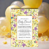 サマーワイルドフラワーメドウベビーブランチ 招待状