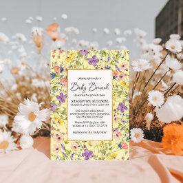 サマーワイルドフラワーメドウベビーブランチ 招待状
