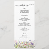 サマーワイルドフラワーメニューカパーソナライズされたード メニュー (正面)