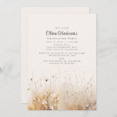 サマーワイルドフラワー卒業招待状 招待状 (正面/裏面)