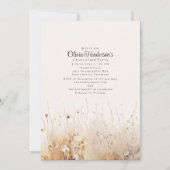 サマーワイルドフラワー卒業招待状 招待状 (正面)