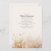 サマーワイルドフラワー卒業招待状 招待状 (正面/裏面)