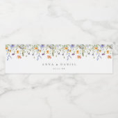 サマーワイルドフラワー庭園の結婚式 ペットボトルラベル (シングルラベル)