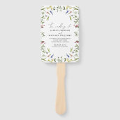 サマーワイルドフラワー書道結婚式 プログラム ハンドファン (正面)