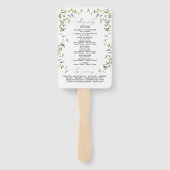 サマーワイルドフラワー書道結婚式 プログラム ハンドファン (裏面)