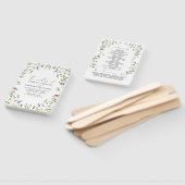 サマーワイルドフラワー書道結婚式 プログラム ハンドファン (組立なし)