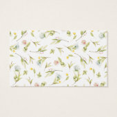 サマーワイルドフラワー結婚ズのウェブサイトRSVP (裏面)