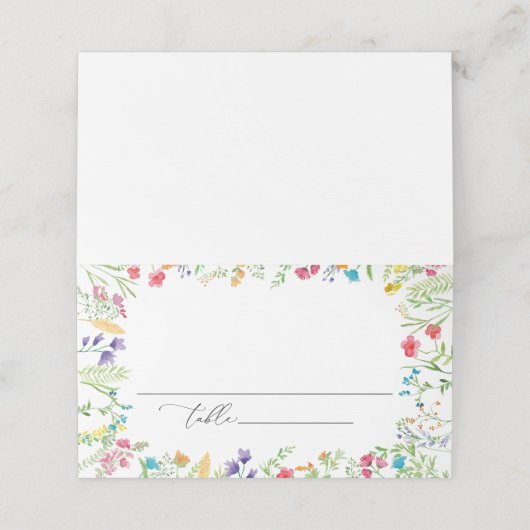 サマーワイルドフラワー結婚ズ座席表 プレイスカード (外部開封)