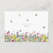 サマーワイルドフラワー結婚ズ詳細 エンクロージャーカード (裏面)
