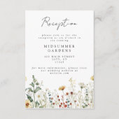 サマーワイルドフラワー結婚フィールド詳細 エンクロージャーカード (正面)