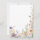 サマーワイルドフラワー結婚フローラ セーブザデート (裏面)