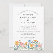サマーワイルドフラワー結婚式招待状 招待状 (正面)