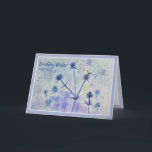 サマーワイルドフラワー誕生日カード カード<br><div class="desc">夏のワイルドフラワーの水色の誕生日グリーティングカード。</div>