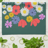 サマーワイルドフラワー キッチンタオル (折り畳み)