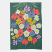サマーワイルドフラワー キッチンタオル (縦)