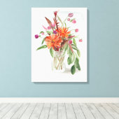 サマーワイルドフラワー キャンバスプリント (インサイチュ (ウッドフロア))