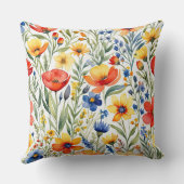 サマーワイルドフラワー クッション (裏面)