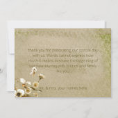 サマーワイルドフラワー&デイジーサンキューカード サンキューカード (裏面)