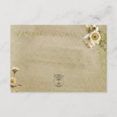 サマーワイルドフラワー&デイジー結婚ズ詳細カード エンクロージャーカード (裏面)