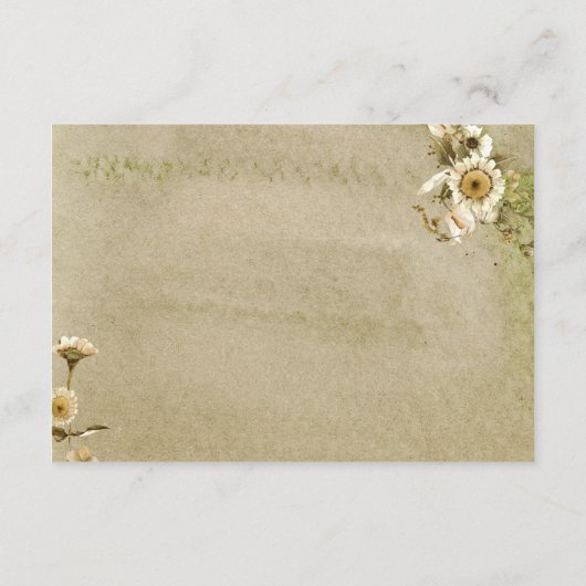 サマーワイルドフラワー&デイジー結婚ズ詳細 エンクロージャーカード (裏面)