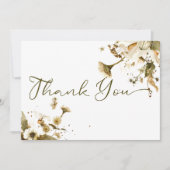 サマーワイルドフラワー&デイジー結婚ズ サンキューカード (正面)