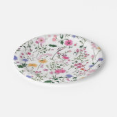 サマーワイルドフラワー ペーパープレート (アングル)