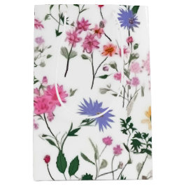 サマーワイルドフラワー ミディアムペーパーバッグ